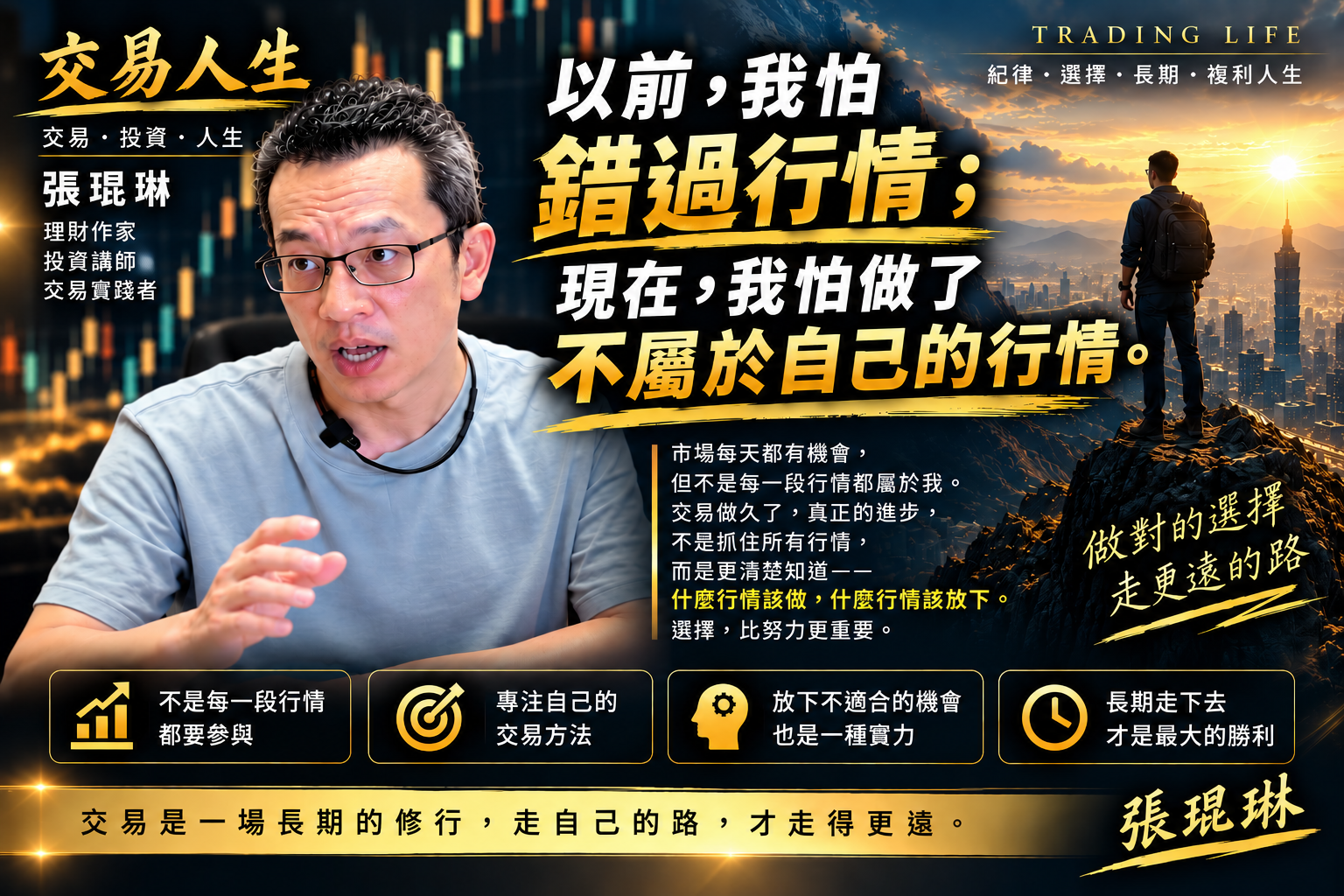 📣以前，我怕錯過行情；現在，我怕做了不屬於自己的行情 | 張琨琳